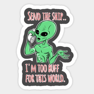 Buff Alien Sticker